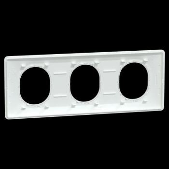  Plaque 3 post Hor 71 mm Blc Ag 