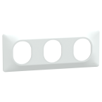  Plaque 3 post Horiz 71mm Blanc 