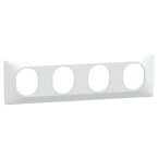  Plaque 4 post Horiz 71mm Blanc 