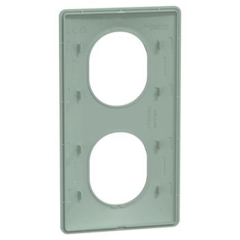  Plaque 2 post Vert 71mm Sauge 