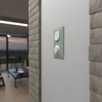  Plaque 2 post Vert 71mm Sauge 