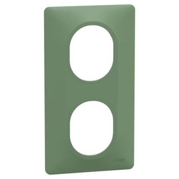  Plaque 2 post Vert 71mm Vert F 