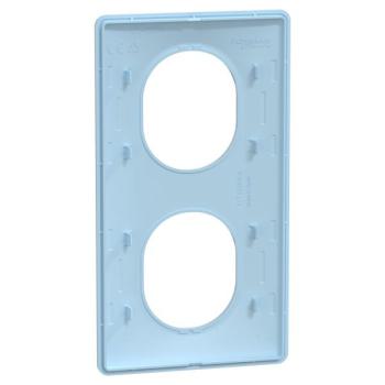  Plaque 2 post Vert 71mm Bleu A 