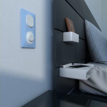  Plaque 2 post Vert 71mm Bleu A 