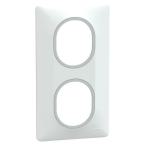  Plaque 2 post Vert 71mm Blc Ag 