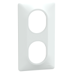 Plaque 2 post Vert 71mm Blanc 