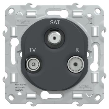  Prise TV-R-SAT Anthracite 