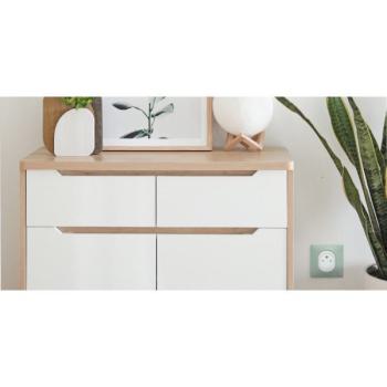  Plaque 1 poste Anth Argent C 