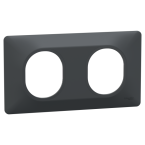  Plaque 2 postes Hor 71mm Anth 