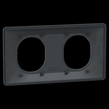  Plaque 2 postes Hor 71mm Anth 