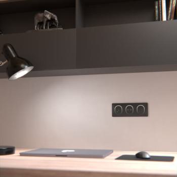  Plaque 3 post Hor 71 mm Ant Ag 