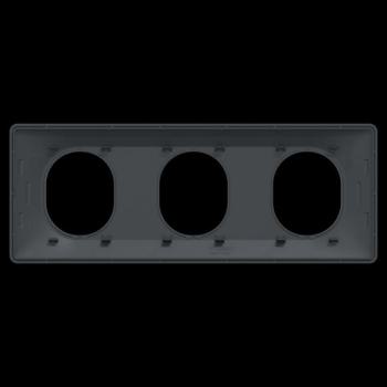  Plaque 3 postes Hor 71mm Anth 