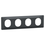  Plaque 4 postes Hor 71mm Anth 