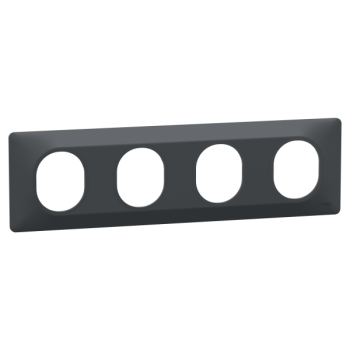  Plaque 4 postes Hor 71mm Anth 