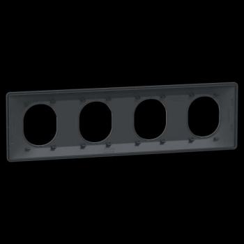  Plaque 4 postes Hor 71mm Anth 