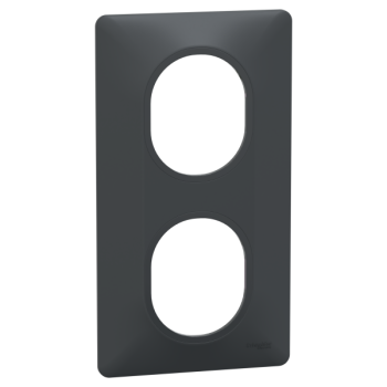  Plaque 2 postes Vert 71mm Anth 