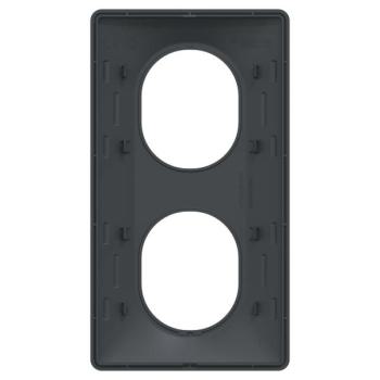  Plaque 2 postes Vert 71mm Anth 