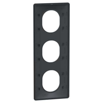  Plaque 3 postes Vert 71mm Anth 