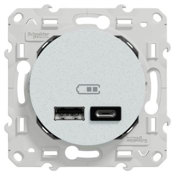  Prise double USB A+C Blc RECY 