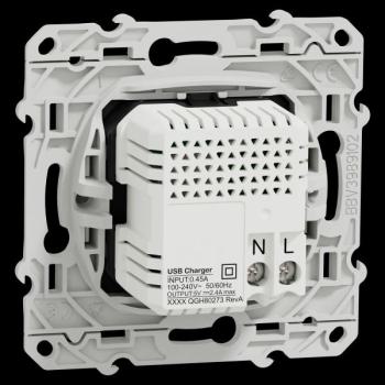  Prise double USB typeA+C Blanc 