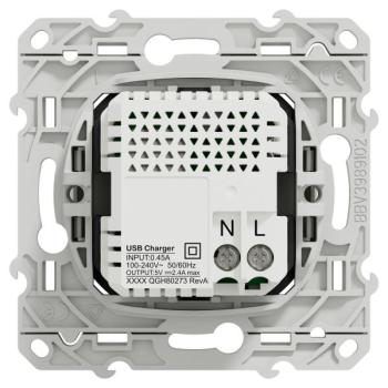  Prise double USB typeA+C Blanc 