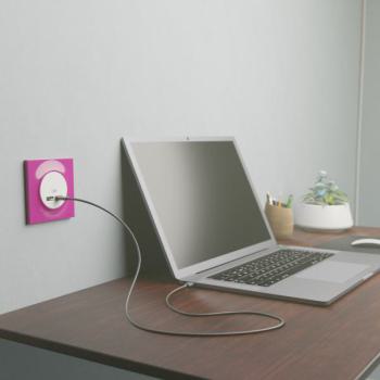  Prise double USB typeA+C Blanc 