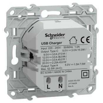  Chargeur USBA 7,5W+C 45W Blanc 