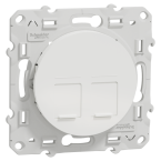  ODACE DBL RJ45 SS CON BLC 