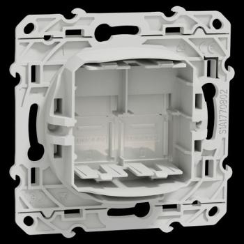  ODACE DBL RJ45 SS CON BLC 