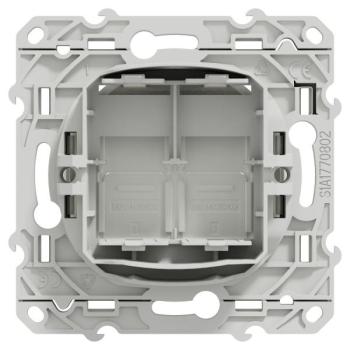  ODACE DBL RJ45 SS CON BLC 