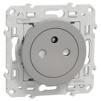  Prise 2P+T affleurante Alu 