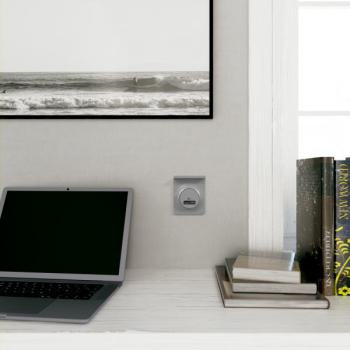  Prise USB type A+C rapide alu 