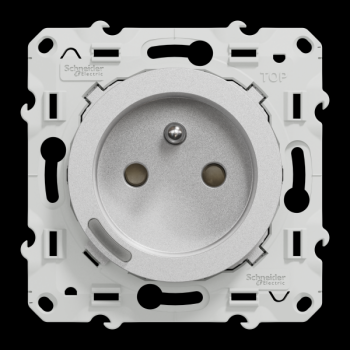  Wiser 2P+T Connect�e 16A Alu 