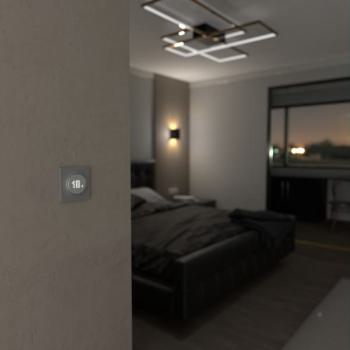  Thermostat connect� fil 2A Alu 