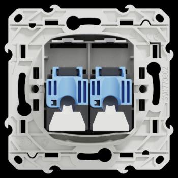  ODACE DBL RJ45 CAT6 UTP ANTH 
