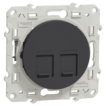  ODACE DBL RJ45 CAT6 STP ANTH 