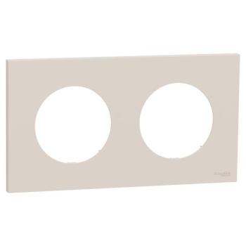  Odace plaque 2 postes beige sa 