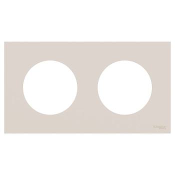  Odace plaque 2 postes beige sa 