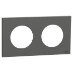  Odace plaque 2 postes gris bas 