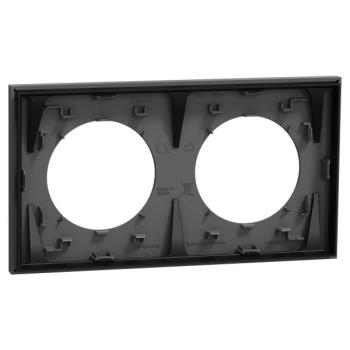  Odace plaque 2 postes gris bas 