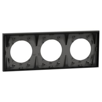  Odace plaque 3 postes gris bas 