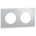  Odace M. plaque 2 postes Alumi 