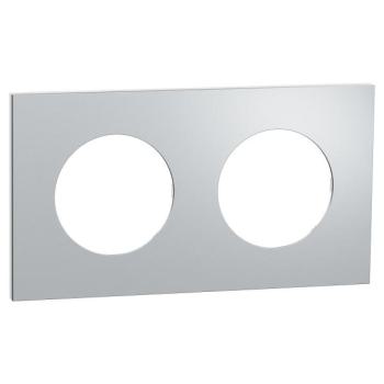  Odace M. plaque 2 postes Alumi 