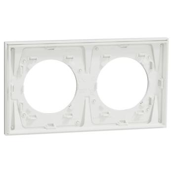  Odace M. plaque 2 postes Alumi 