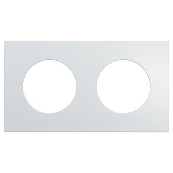  Odace M. plaque 2 postes Alumi 