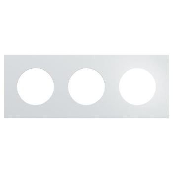  Odace M. plaque 3 postes Alumi 