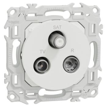  Odace prise TV/FM/SAT blanc 