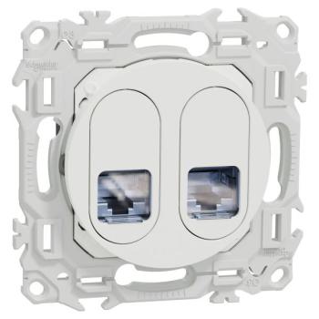  Odace prise double RJ45 cat.6 