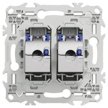  Odace prise double RJ45 cat.6a 