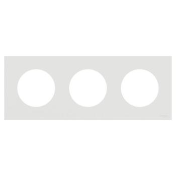  Odace plaque 3 postes blanc 